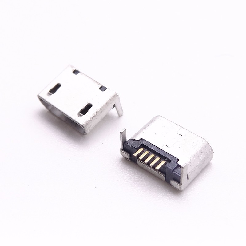 MICRO USB 5P母座 7.2腳長1.2 后兩腳插板 無柱直邊無導(dǎo)位