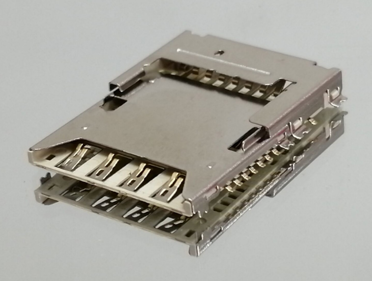 2IN 1 CARD STM卡座 H=2. 25 帶偵測(cè)PIN 18. 5+12. 9+2.25