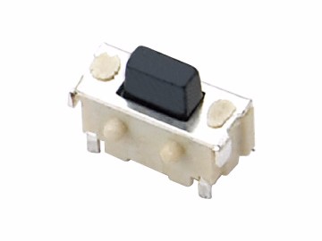 輕觸開關(guān) 2x4x3.5H 小側(cè)按 黑鈕按鍵 貼片有柱 TS-A002