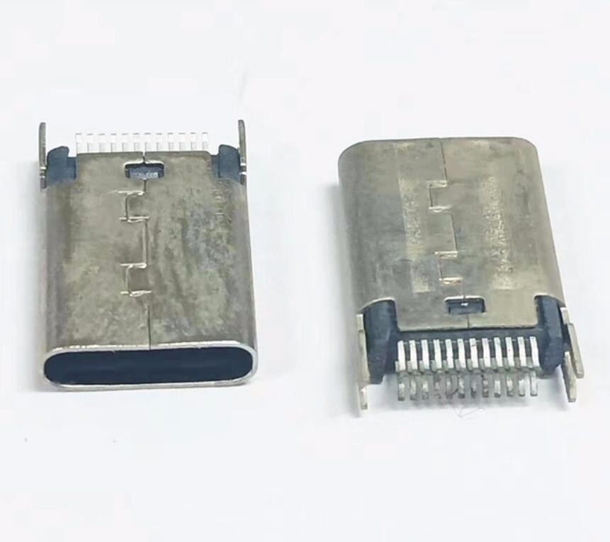 TYPE C 24P母座 180度夾板0.81.0 10.5H高