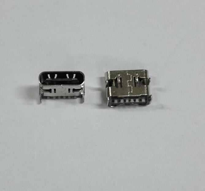 TYPE-C母座6P板上SMT腳長1.0有彈