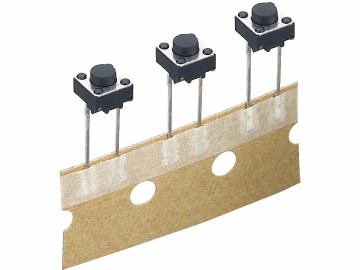  輕觸開(kāi)關(guān) 6x6x4.3H~6.5H 中兩腳插板 無(wú)柱 TS-D015