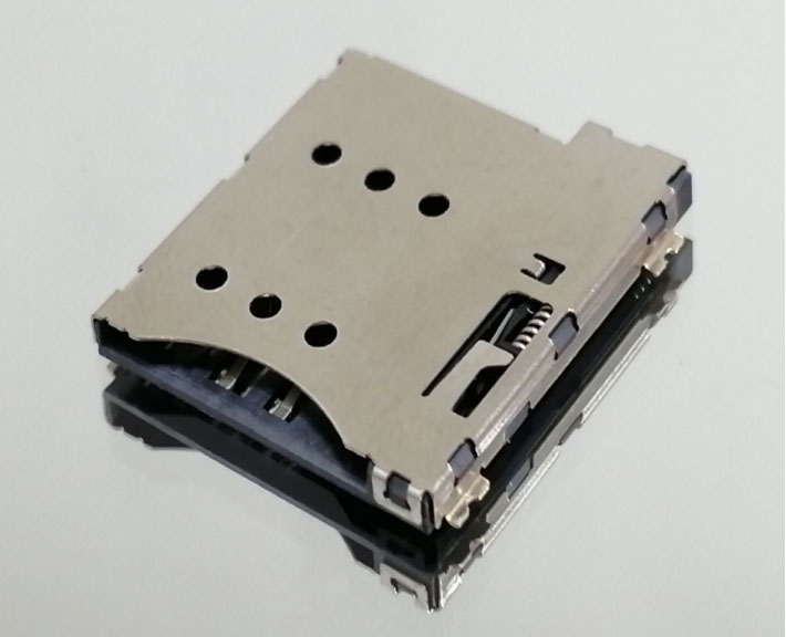 MICRO SIM卡座 CARD H=1.5 內(nèi)焊帶 拉桿 17.5+17. 2+1. 50