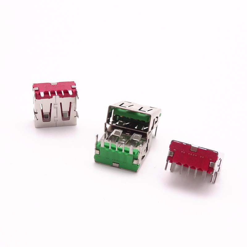 USB 2.0母座 OPPO大電流5P母座 可過5A 四腳插板直口