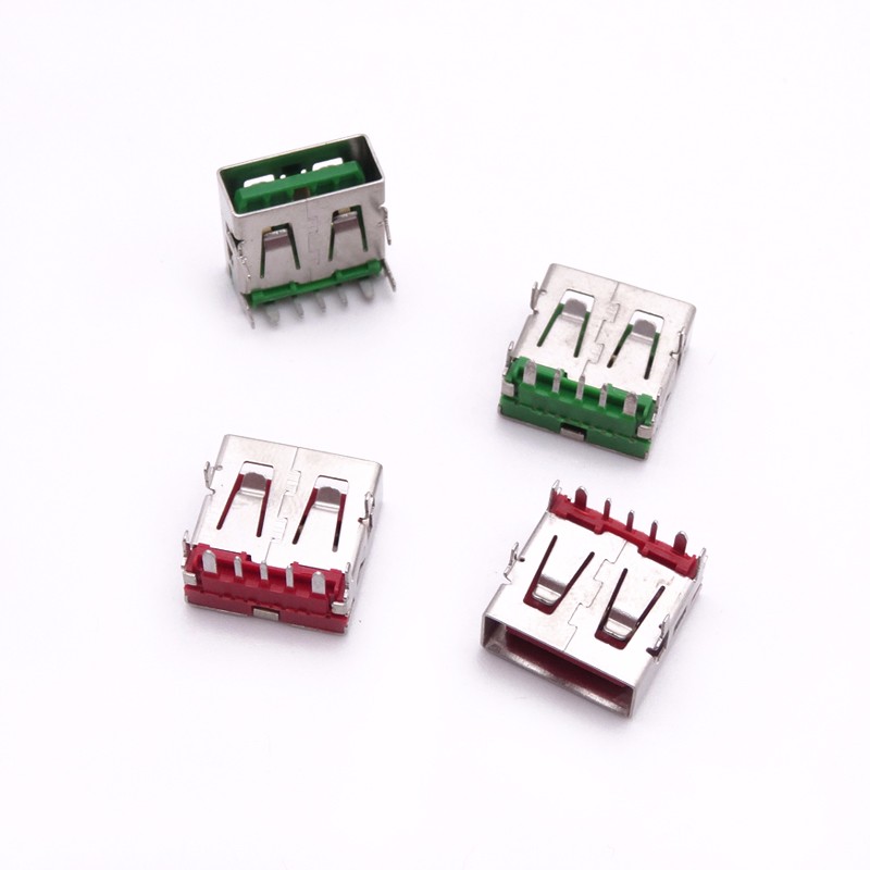 USB 2.0母座 OPPO大電流5P母座 閃充快充 直邊綠膠紅膠