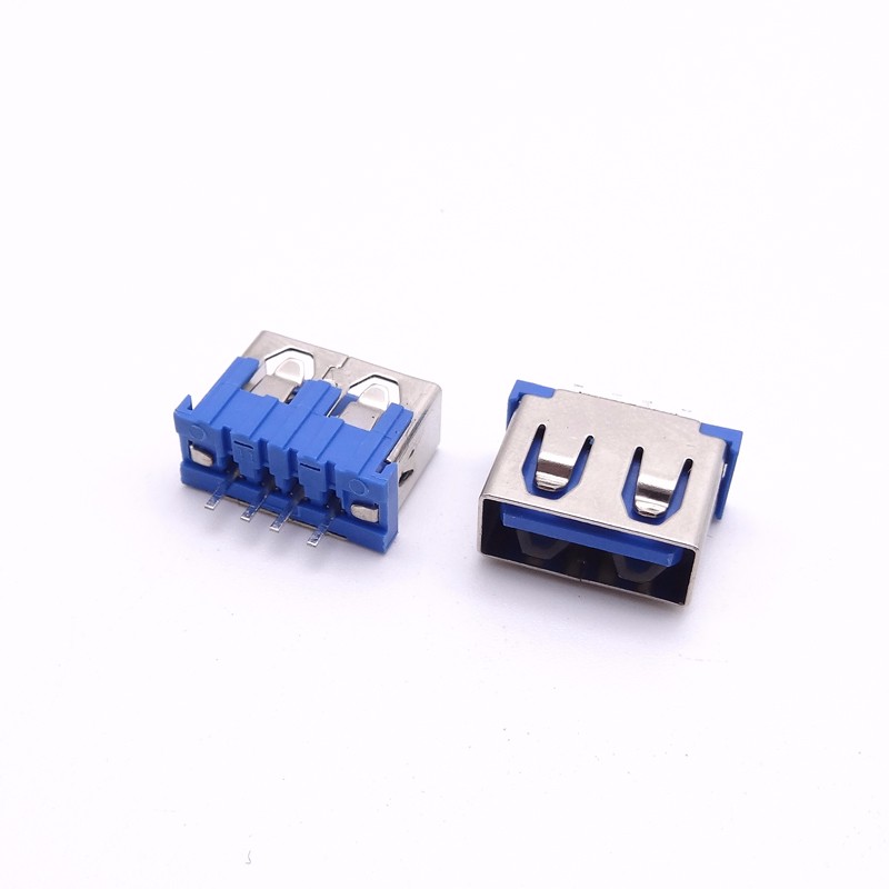USB 2.0母座 短體180度立插母頭 無腳直插DIP母座 直邊