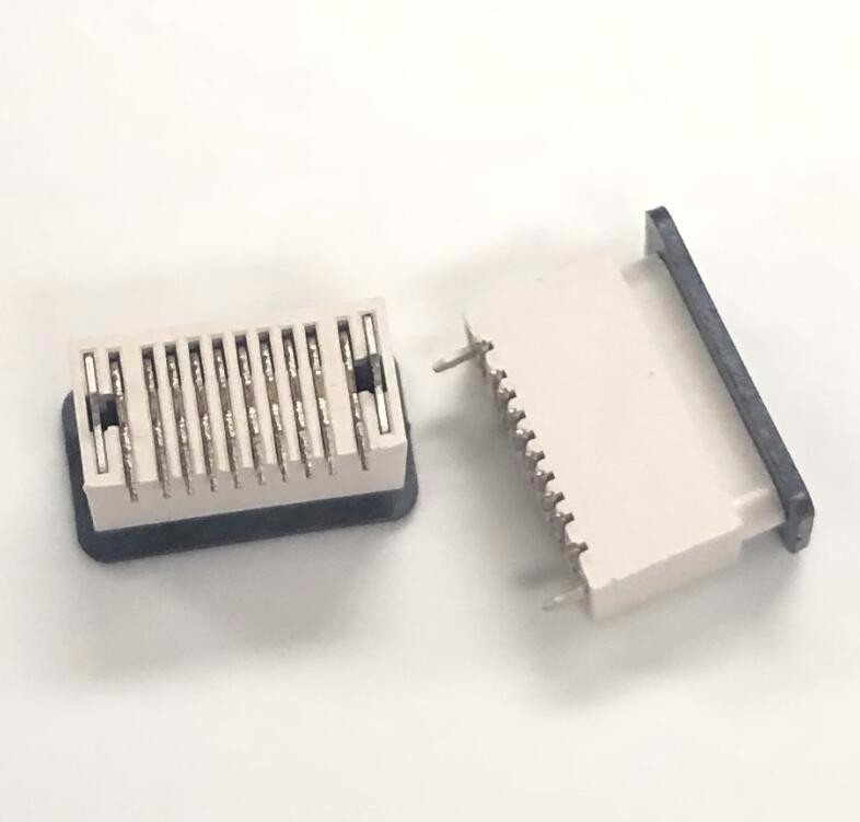 蘋果10P母座 180度立貼 5.5H高 帶固定腳 有蓋