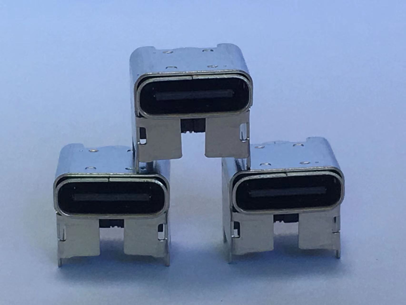 USB3.1 TYPE C 16P 墊高5.9MM母座 四腳插板 墊高TYPE-C母座