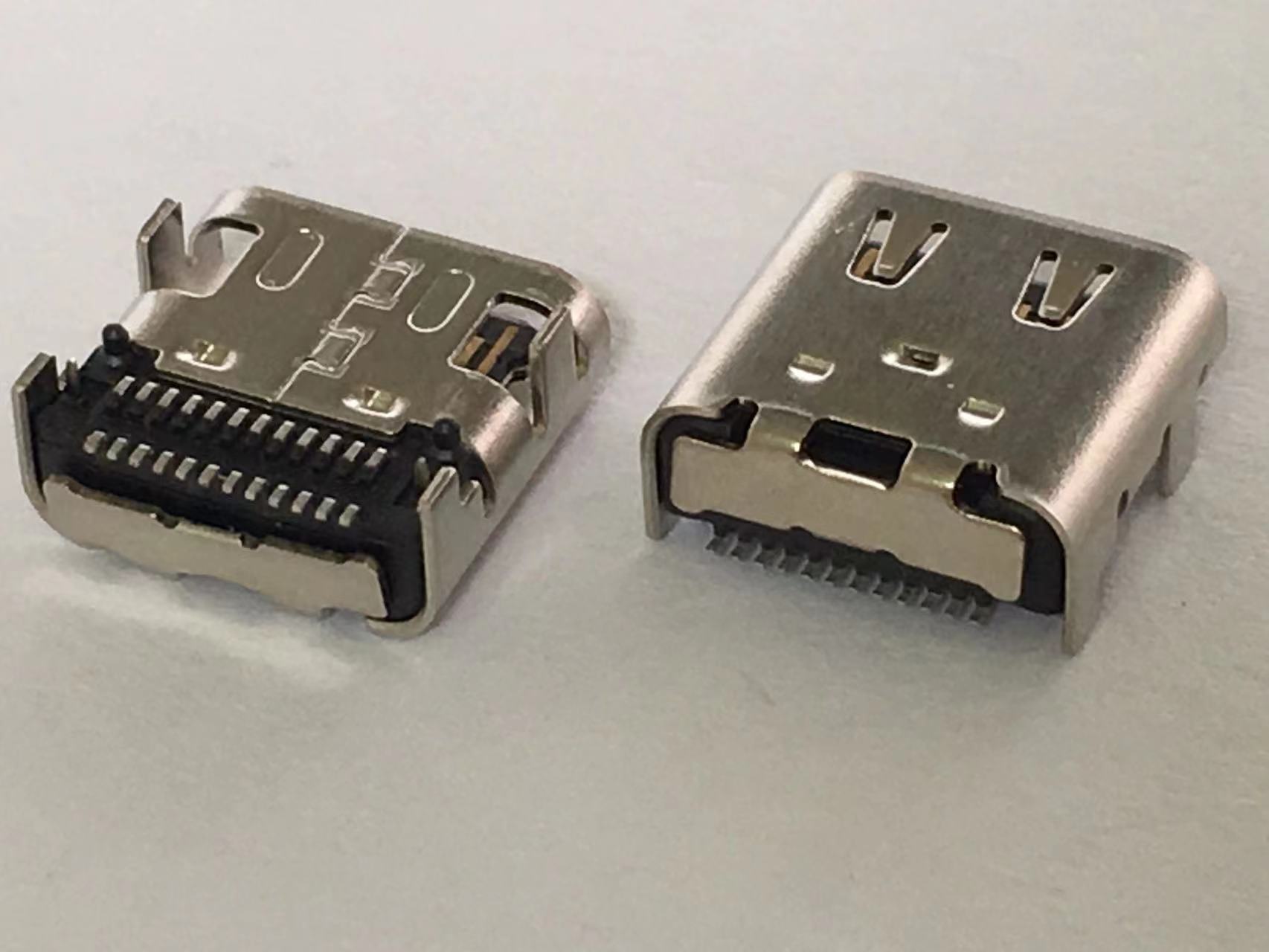 USB4.0 CF CH1.57 TYPE C4.0 傳輸可達(dá)40G   雙排貼 TYPEC 24PIN 母座