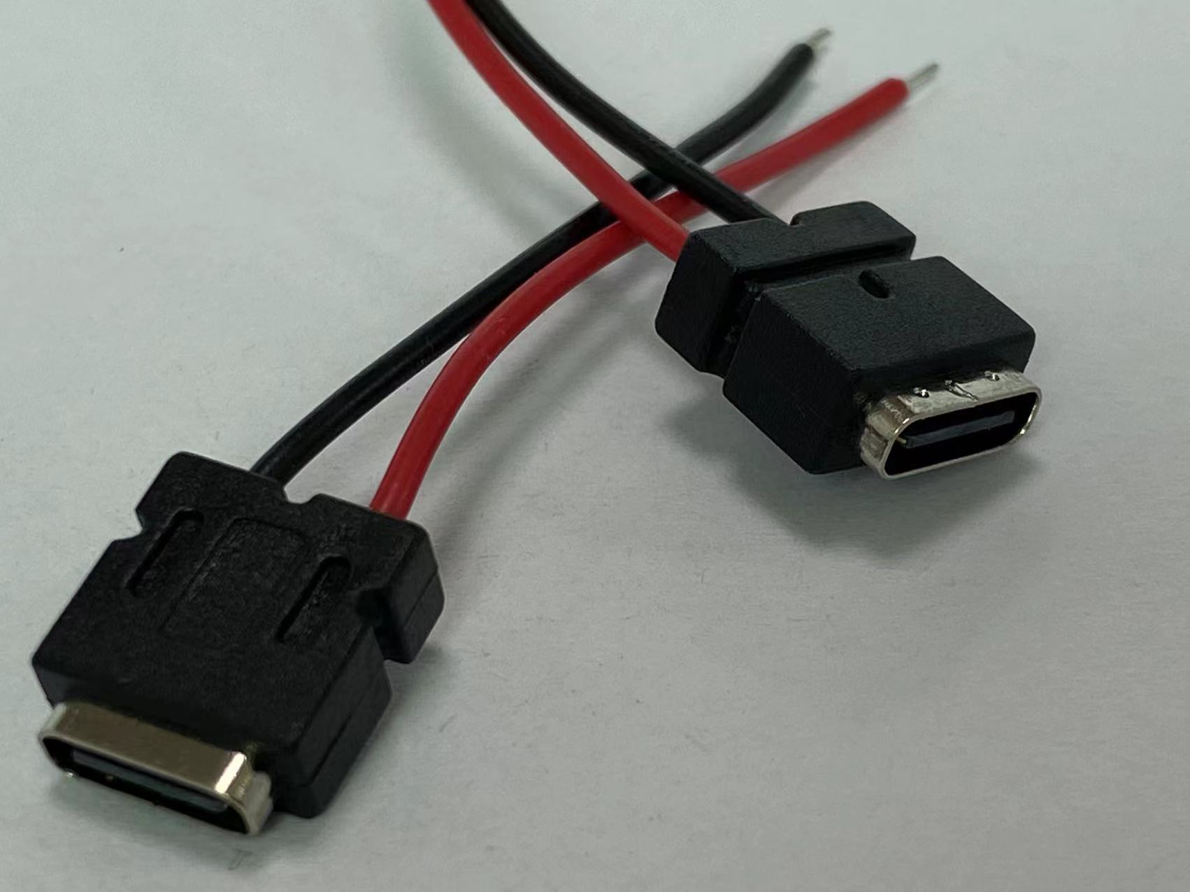 TYPE-C 2P焊線式防水母座 過(guò)3A電流 小家電充電完美搭配